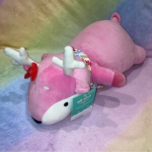Pillowfort Pink Deer Reindeer Weighted Plush Throw Pillow - 3 lbs - Target